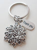 Teacher Appreciation Gift - "Thank You" Tag & Flower Charm Keychain with "Thanks for helping our school bloom!" Card by Jewelry Everyday