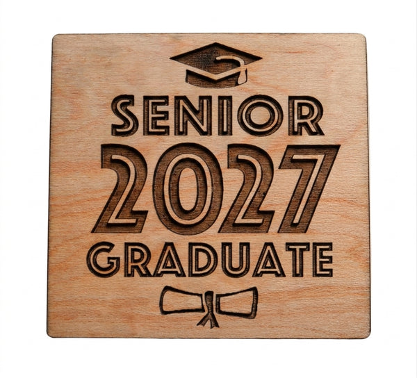 Senior 2027 Graduate Wood Magnet, For Graduation Gift