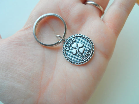 Good Luck Keychain: Lucky Clover Keychain - Encouragement Gift by Jewelry Everyday