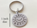 You Are My Sunshine Keychain, Saying Keychain with Sun Face on Backside