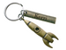 Bronze Spaceship Rocket Keychain with Custom Engraved Tag, Astronautical Key Chain by JewelryEveryday