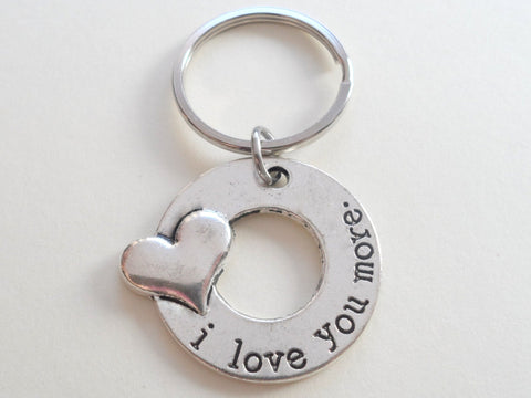 "I Love You More" Couples Keychain by Jewelry Everyday