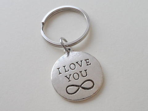 "I Love You" for Infinity Keychain, Saying Disc Charm by Jewelry Everyday
