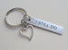 "I Still Do" Engraved Stainless Steel Tag Keychain with Heart Charm; 11 Year Anniversary Couples Keychain by Jewelry Everyday