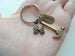 Bronze Hammer, Work Gloves, & Thank You Charm Keychain, Builder or Volunteer Appreciation Keychain by Jewelry Everyday