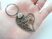 Teacher Appreciation Gift - "Thank You" Tag & Large Bronze Heart with Kids Keychain with "It takes a big heart to teach little minds!" Card by Jewelry Everyday
