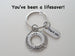 Volunteer Appreciation Gift  - "Thank You" Tag & Silver Lifesaver Keychain with "You've been a lifesaver!" Card by Jewelry Everyday