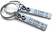 Couples Keychains Set with Infinity Charms and Custom Engraved Steel Tags