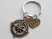 "My Love" Bronze Compass Keychain - I'd Be Lost Without You; Couples Keychain by Jewelry Everyday