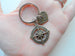 "My Love" Bronze Compass Keychain - I'd Be Lost Without You; Couples Keychain by Jewelry Everyday