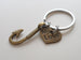 "My Love" Bronze Fish Hook Keychain - I'm Hooked on You; Couples Keychain by Jewelry Everyday