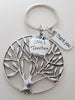 Teacher Appreciation Gift - "Thank You" Tag, Large Filagree Tree Charm, & #1 Teacher Apple Charm Keychain with "Teachers plant seeds that grow forever!" Card by Jewelry Everyday