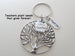 Teacher Appreciation Gift - "Thank You" Tag, Large Filagree Tree Charm, & #1 Teacher Apple Charm Keychain with "Teachers plant seeds that grow forever!" Card by Jewelry Everyday