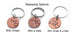 Personalized Penny Keychain Stamped with Heart Around the Year and Option to Add Initials, Includes Forever Tag Charm