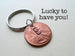 Personalized Large Font Single Letter Initial Custom Penny Keychain, Birthday Gift Keychain by Jewelry Everyday