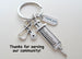 Syringe & Stethoscope Charm Keychain, Nurse Gift, Hospital Staff Appreciation Gift, Medical Team Gift, Thank You Gift by Jewelry Everyday