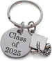 Class of 2025 Keychain with Graduation Cap Charm, Graduation Gift Keychain for Graduate