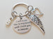 "I Will Hold You in My Heart Until I Hold You in Heaven" Saying Keychain With Wing & Heart Charm by Jewelry Everyday