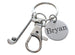 Golf Keychain with Golf Club Charm, Swivel Clasp & Custom Engraved Disc, Golfer or Coach Keychain