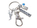 Martial Arts Keychain with Kicking Student Charm, Courage Charm, Swivel Clasp, Karate, and Personalized Charm Options, Taekwondo or Coach Keychain