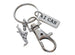 Martial Arts Keychain with Kicking Student Charm, I Can Charm, and Swivel Clasp, Karate, Taekwondo or Coach Keychain