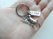 Martial Arts Keychain with Kicking Student Charm, I Can Charm, and Swivel Clasp, Karate, Taekwondo or Coach Keychain