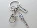 Samurai Sword Charm Keychain with I Can Tag Charm & Swivel Clasp with Options to Add Personalized Charms