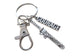 Martial Arts Keychain with Samurai Sword Charm, Courage Charm, and Swivel Clasp, Karate, Taekwondo or Coach Keychain