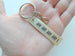 Custom Engraved Brass Tag Keychain with Tally Marks and Brass Infinity Charm by Jewelry Everyday
