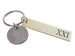Custom Engraved Brass Tag Keychain with Nickel, 21 Year Anniversary Gift, Personalized Keychain