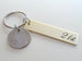 Custom Engraved Brass Tag Keychain with Nickel, 21 Year Anniversary Gift, Personalized Keychain