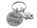 Class of 2026 Keychain with Graduation Cap Charm, For Graduate Gift