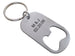 Stainless Steel Bottle Opener Keychain with Custom Engraving; Couples Anniversary Keychain