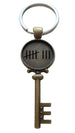 Bronze Key Charm Keychain with 8 Tally Marks Engraved, For Couples 8 Year Anniversary