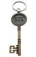 Bronze Key Charm Keychain with XIX Engraved, For Couples 19 Year Anniversary
