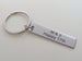 Custom Engraved Stainless Steel Tag Keychain with Baseball Mitt Charm; Couples Keychain Gift by Jewelry Everyday