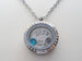 Custom 2025 Graduate Circle Floating Charm Locket Necklace with Engraved Disc Charm, Stainless Steel Locket, Graduation Gift, Good Luck on the Path Ahead