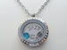 Personalized 25mm Circle Class of 2025 Graduate Floating Locket Necklace with Clear Crystal Edge for Graduation with Letter & Birthstone Charm - by Jewelry Everyday