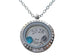 Personalized 25mm Circle Class of 2026 Graduate Floating Locket Necklace with Clear Crystal Edge for Graduation with Letter & Birthstone Charm - by Jewelry Everyday