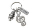 Treble Clef Charm Keychain with I Can Charm and Microphone, Music Student, Teacher, or Musician Keychain by JewelryEveryday