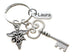CNA Charm Keychain with Key and Personalized Thank You Tag, Appreciation Gift by JewelryEveryday
