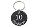 Custom Engraved Anodized Aluminum Disc Anniversary Keychain, Couples Key Chain