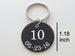 Custom Engraved Anodized Aluminum Disc Anniversary Keychain, Couples Key Chain