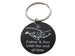 Fist Bump Keychain on a Black Aluminum Disc with Engraved Text "Father & Son Until the End of Time", Father's Keychain