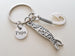 Custom Engraved Fishing Keychain with Fish Charm, Hook Charm & Circle Charm by Jewelry Everyday