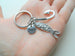 Custom Engraved Fishing Keychain with Fish Charm, Hook Charm & Circle Charm