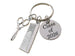Hair Stylist Keychain, Comb & Scissors Charm with Class of 2026 Engraved Disc for Graduate Gift