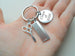 Hair Stylist Keychain, Comb & Scissors Charm with Class of 2026 Engraved Disc for Graduate Gift