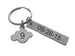 Cloud 9 Keychain with Custom Engraved Steel Tag, Couples Keychain