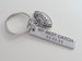 Football Ball Keychain and Steel Tag Custom Engraved, Football Keychain Gift by Jewelry Everyday